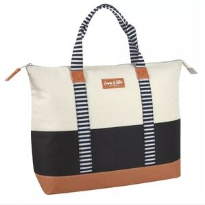 Emma & Chloe XL 20-Can Canvas Insulated Tote Cooler Bag Beach & Camping BNWT SO